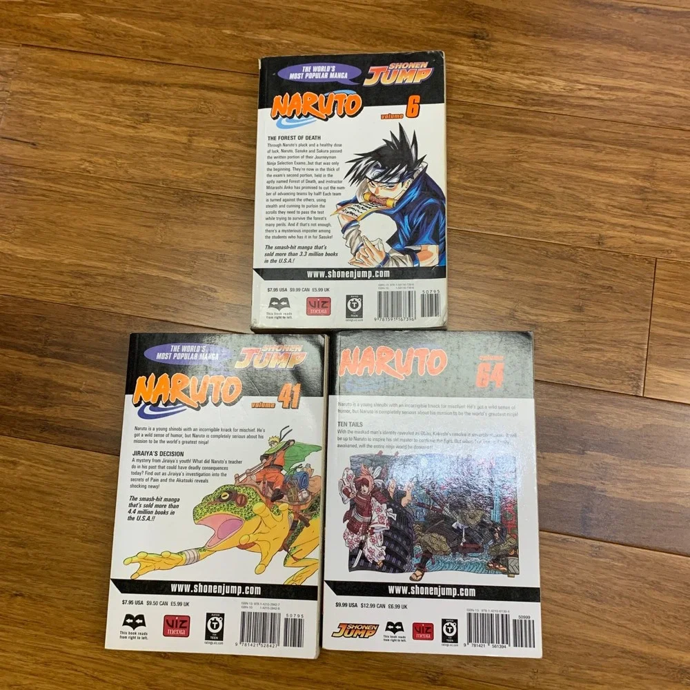 Naruto Manga Volumes 6, 41, 64 Shonen Jump Manga by Masashi‎ Kishimoto